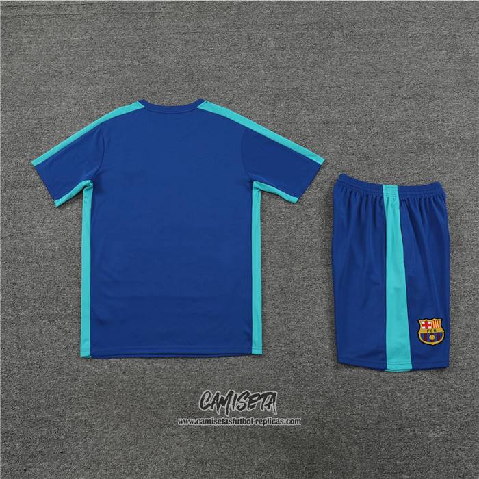 Chandal del Barcelona 2023-2024 Manga Corta Azul - Pantalon Corto